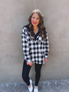 Risen See You Soon Fray Hooded Flannel-Jackets-Krush Kandy, Women's Online Fashion Boutique Located in Phoenix, Arizona (Scottsdale Area)