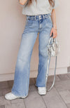 KANCAN Blue Lagoon Wide Leg Kancan Jeans-Denim-Krush Kandy, Women's Online Fashion Boutique Located in Phoenix, Arizona (Scottsdale Area)