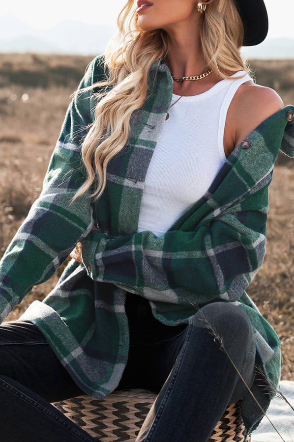 Kristyn's Fall Plaid Shacket | S-2X, 3 Colors-Jackets-Krush Kandy, Women's Online Fashion Boutique Located in Phoenix, Arizona (Scottsdale Area)