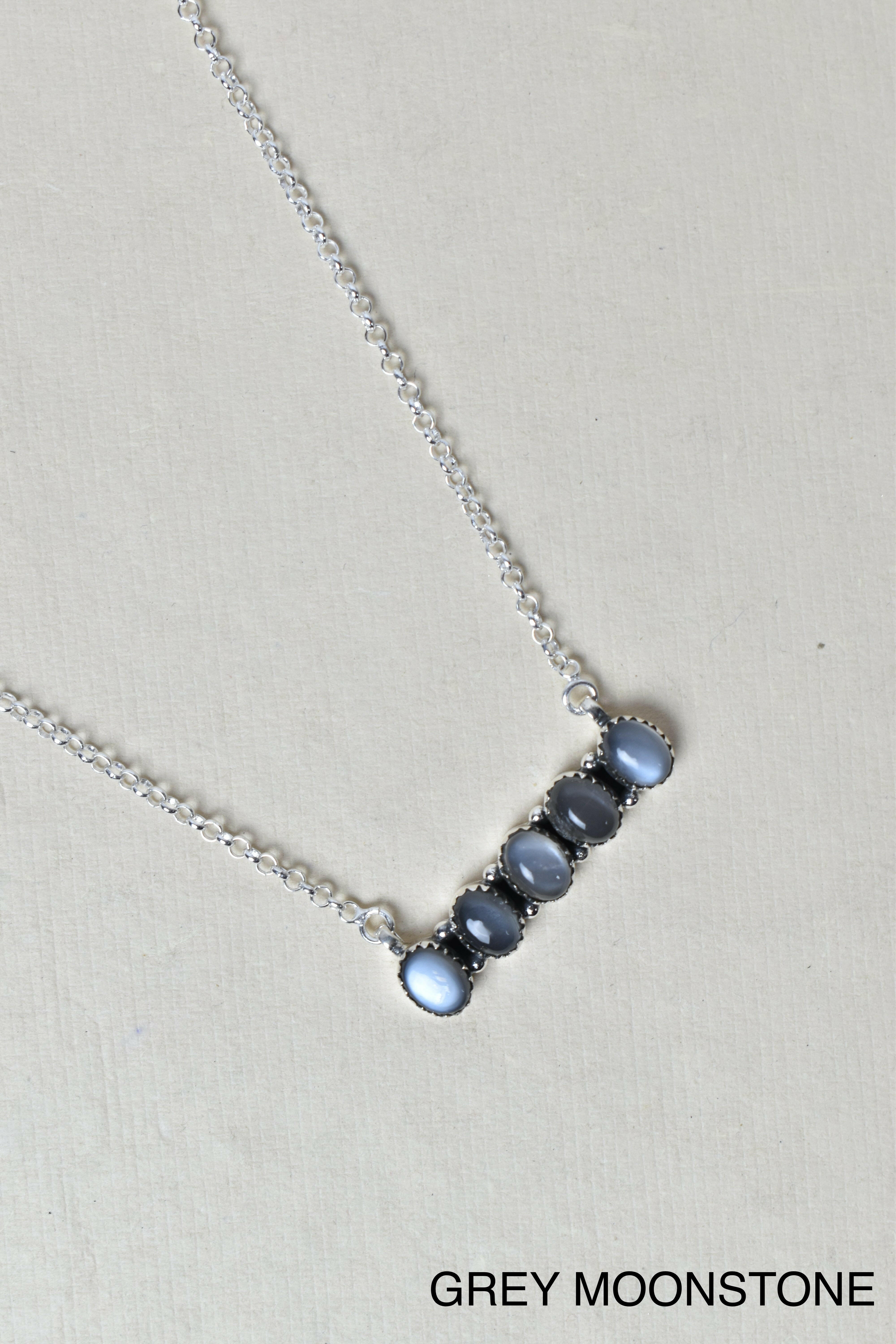 Quintabulous Sterling Silver Necklace-Bar Necklaces-Krush Kandy, Women's Online Fashion Boutique Located in Phoenix, Arizona (Scottsdale Area)