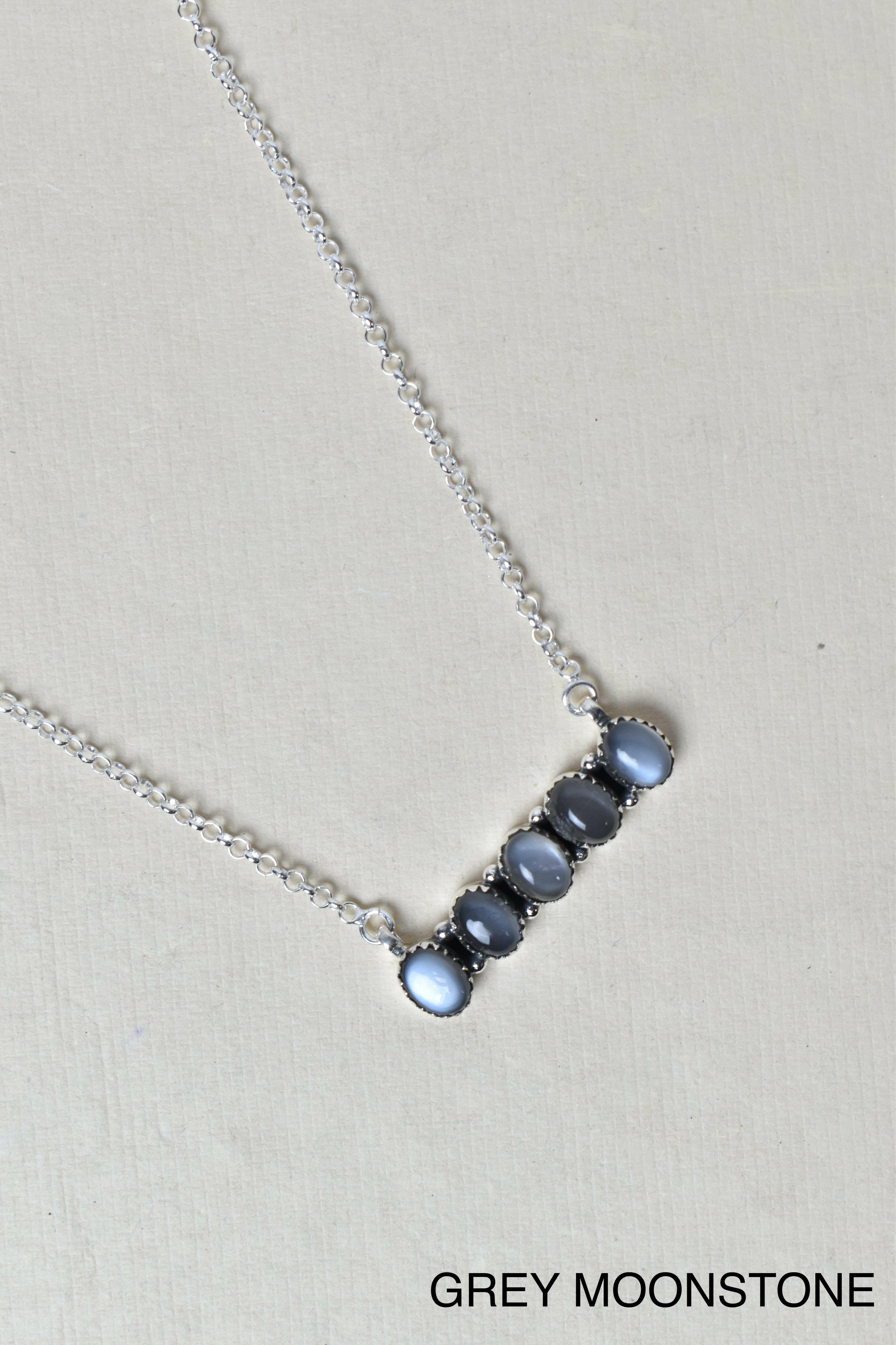 Quintabulous Sterling Silver Necklace-Bar Necklaces-Krush Kandy, Women's Online Fashion Boutique Located in Phoenix, Arizona (Scottsdale Area)