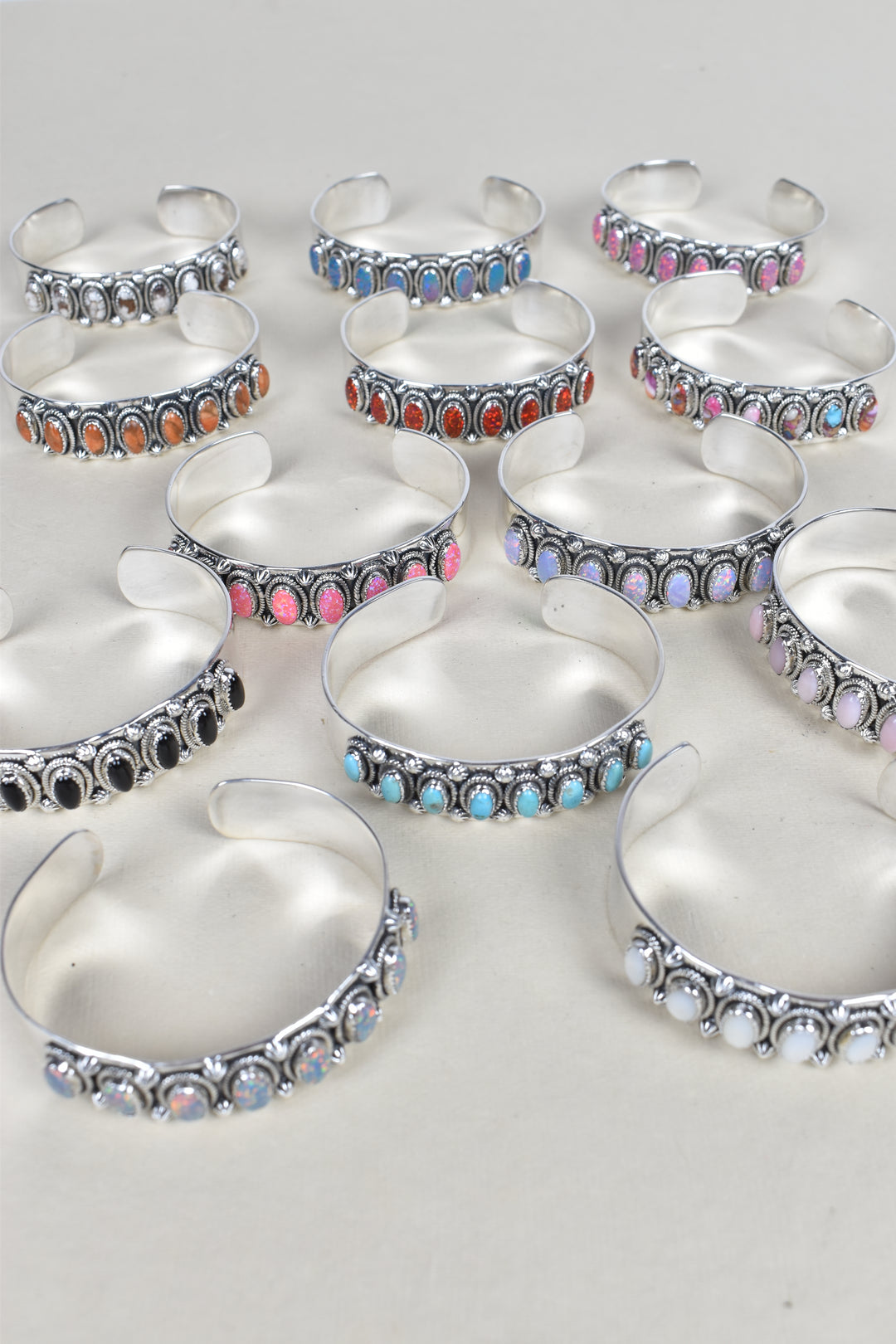 Octet Gem Sterling Silver Cuff-Bracelets-Krush Kandy, Women's Online Fashion Boutique Located in Phoenix, Arizona (Scottsdale Area)