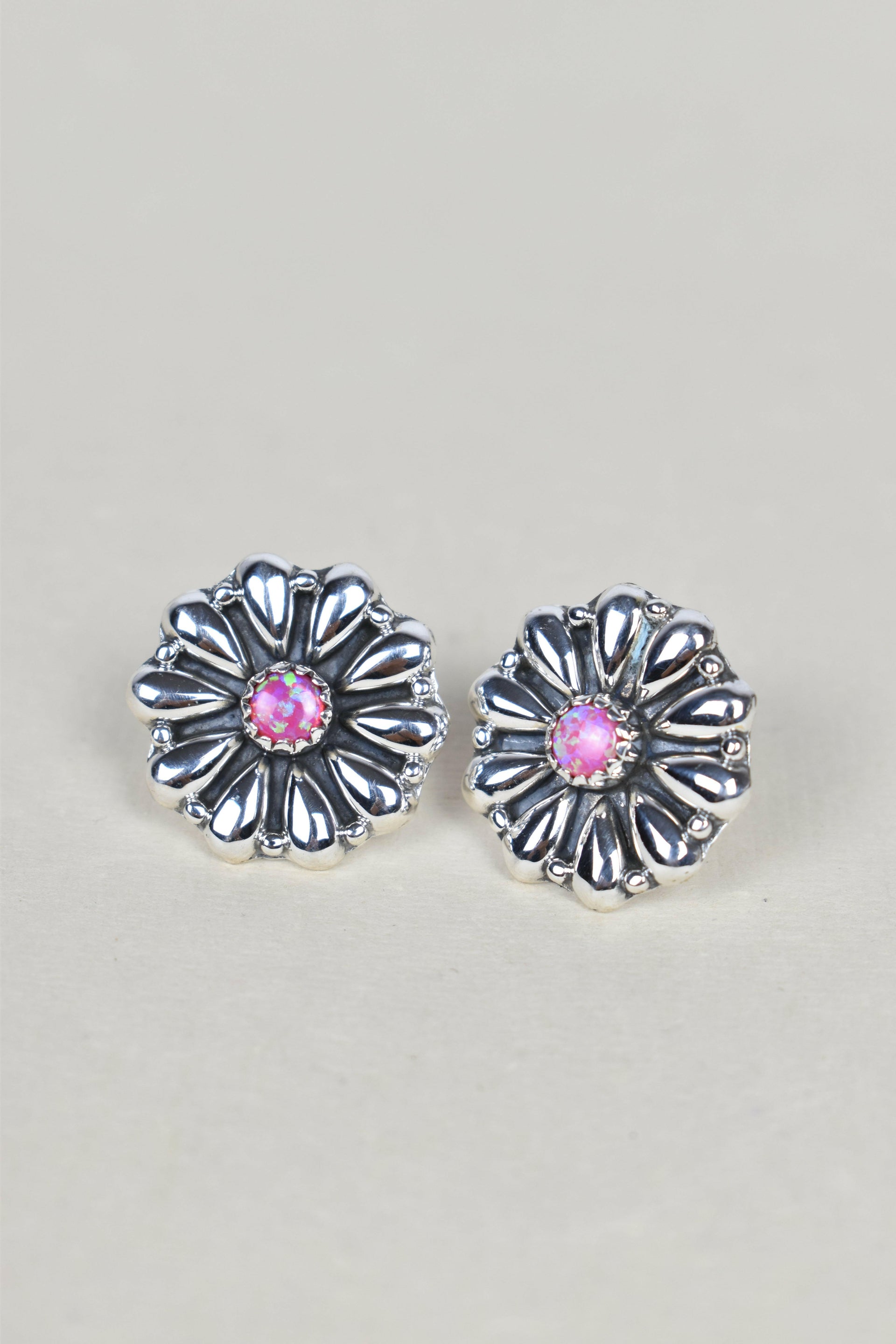 Sterling Silver Daisy Concho Stud Earrings-Stud Earrings-Krush Kandy, Women's Online Fashion Boutique Located in Phoenix, Arizona (Scottsdale Area)