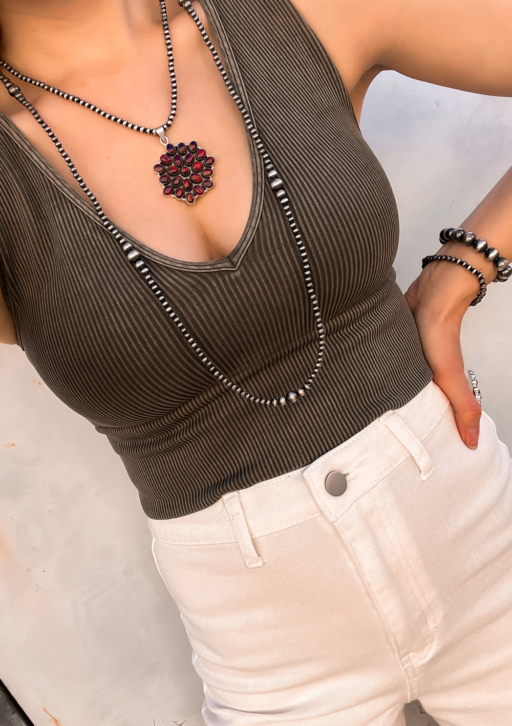 14"-36" Lengths Wild West Graduated Desert Pearl Necklaces | KRUSH ORIGINALS-Necklaces-Krush Kandy, Women's Online Fashion Boutique Located in Phoenix, Arizona (Scottsdale Area)