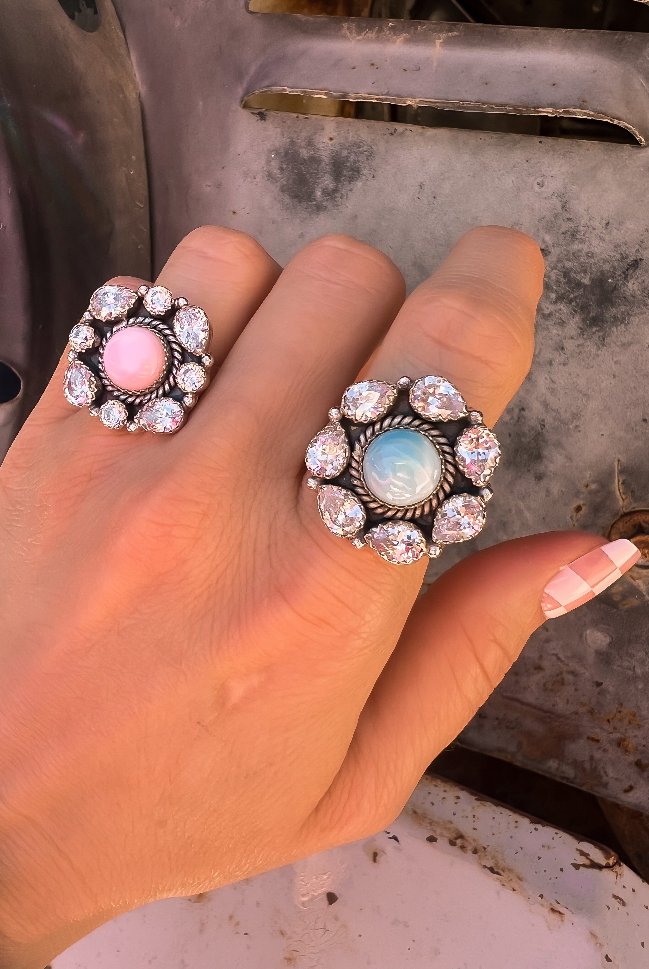 Krystal Krushes Cluster Ring | Multiple Stone Options!-Rings-Krush Kandy, Women's Online Fashion Boutique Located in Phoenix, Arizona (Scottsdale Area)