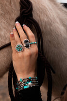 Bloom With Grace Turquoise Ring | KKB-Cluster Rings-Krush Kandy, Women's Online Fashion Boutique Located in Phoenix, Arizona (Scottsdale Area)