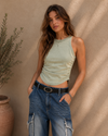 Contour Ease Ruched Tank Top