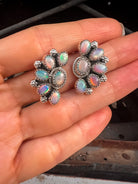 Cute Little Half Cluster Blossom Earrings-Stud Earrings-Krush Kandy, Women's Online Fashion Boutique Located in Phoenix, Arizona (Scottsdale Area)