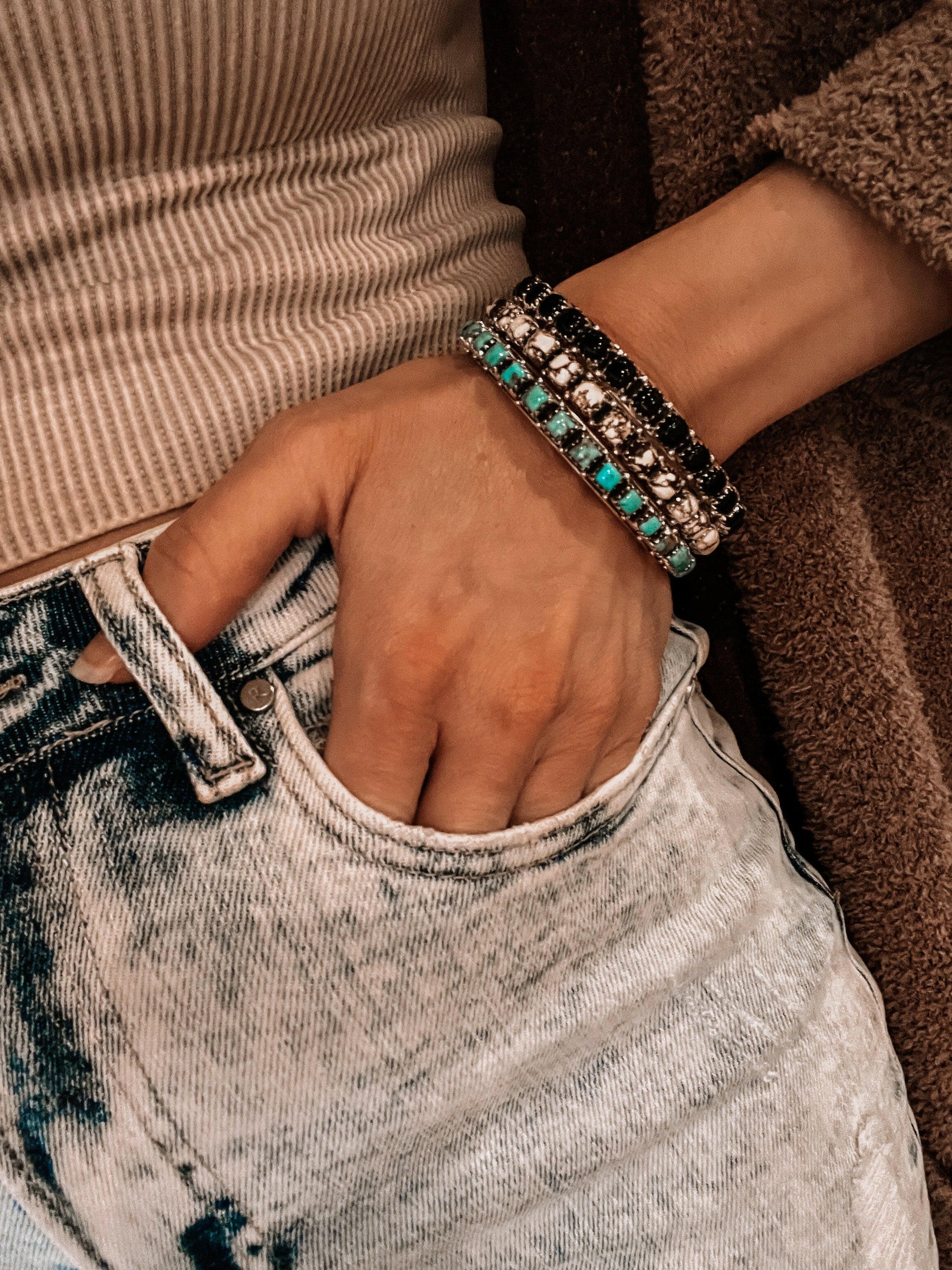 Kristyn's Highly Requested Stone Bangle MADE TO ORDER-Bangle Bracelets-Krush Kandy, Women's Online Fashion Boutique Located in Phoenix, Arizona (Scottsdale Area)