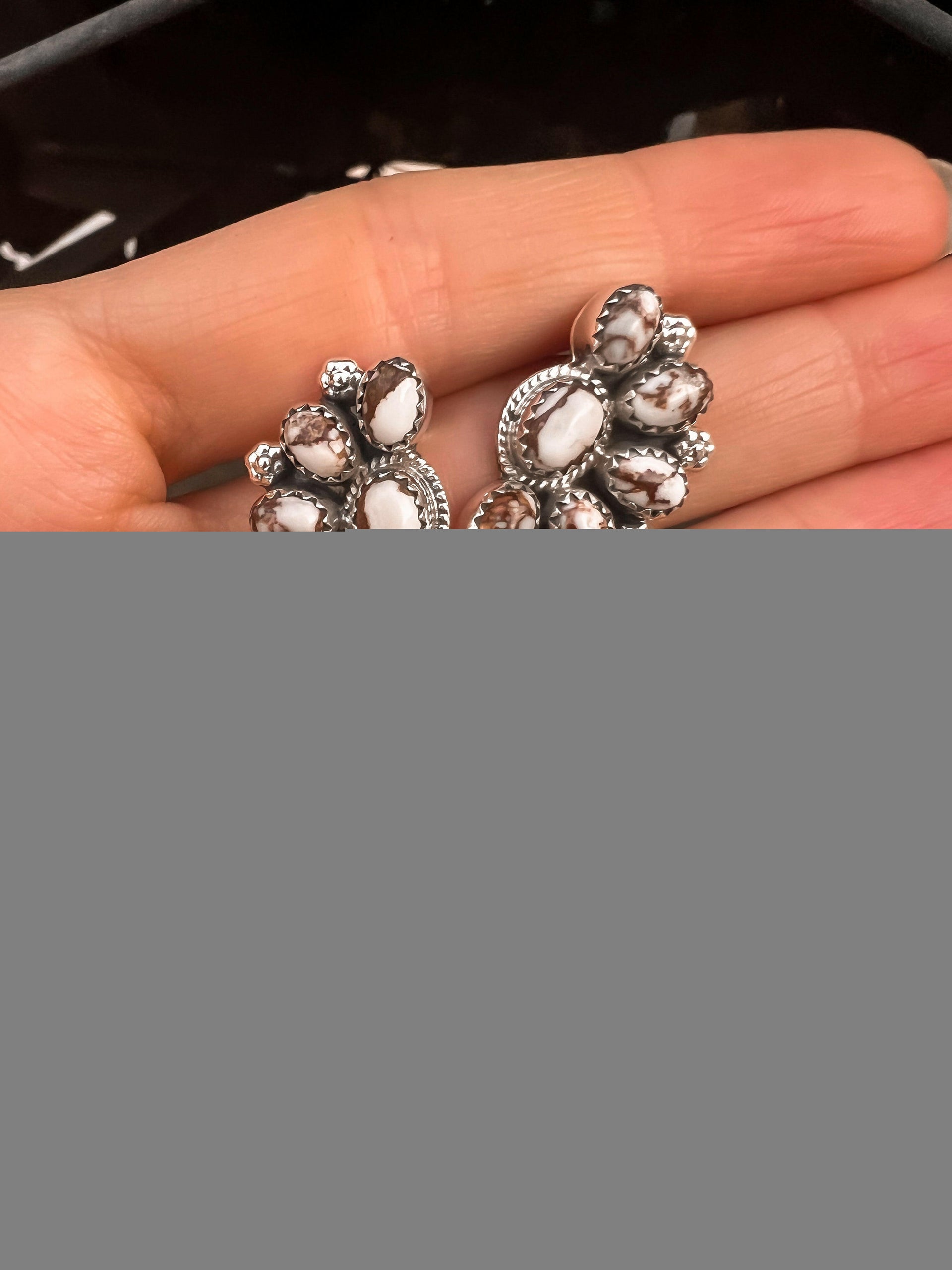 Cute Little Half Cluster Blossom Earrings-Stud Earrings-Krush Kandy, Women's Online Fashion Boutique Located in Phoenix, Arizona (Scottsdale Area)