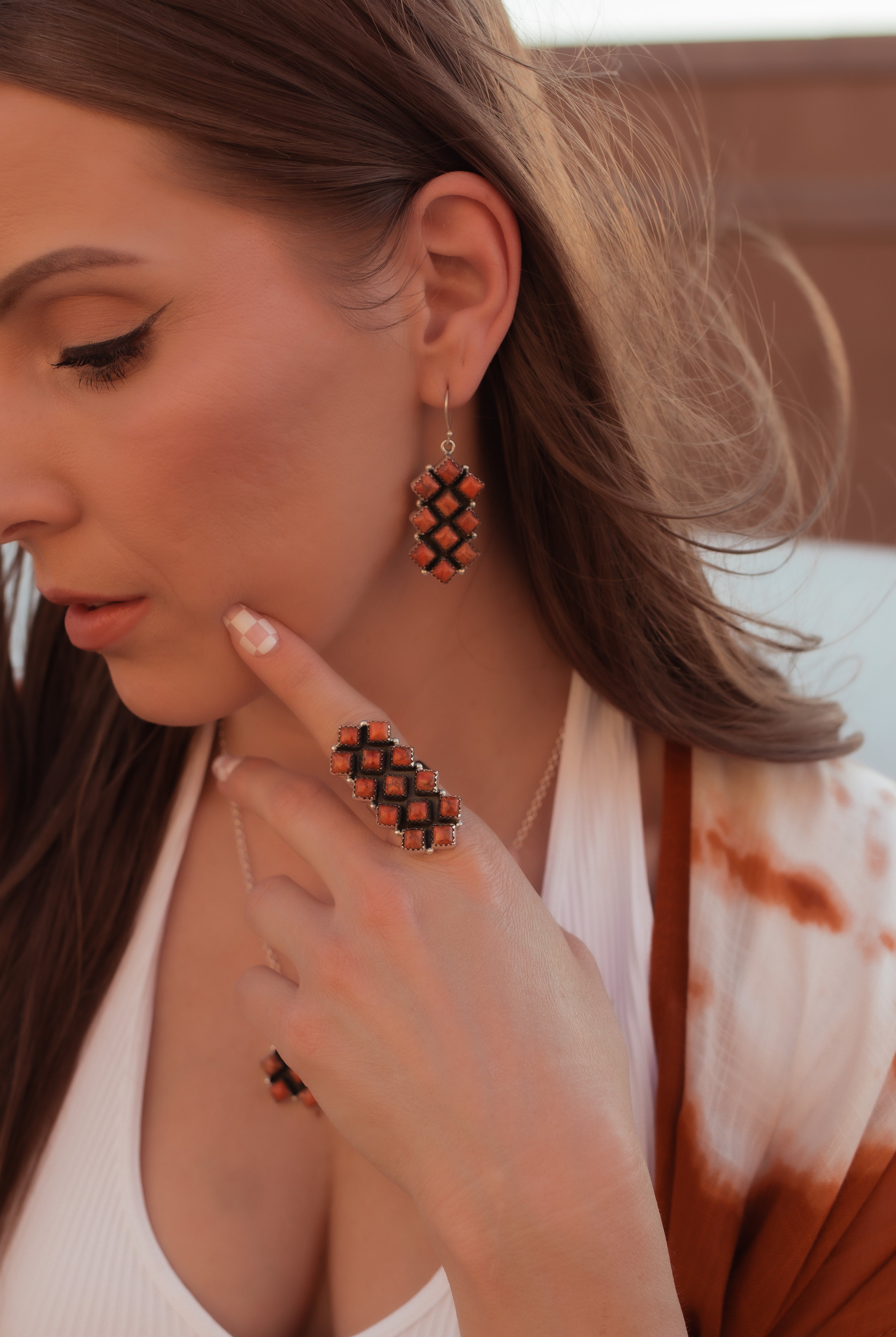 Square Cut Crawler Earrings | Multiple Stone Options-Earrings-Krush Kandy, Women's Online Fashion Boutique Located in Phoenix, Arizona (Scottsdale Area)