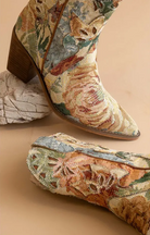 Floral Tapestry Western Bootie-Boots-Krush Kandy, Women's Online Fashion Boutique Located in Phoenix, Arizona (Scottsdale Area)