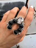 Squash Blossom Horseshoe Ring-Cluster Rings-Krush Kandy, Women's Online Fashion Boutique Located in Phoenix, Arizona (Scottsdale Area)