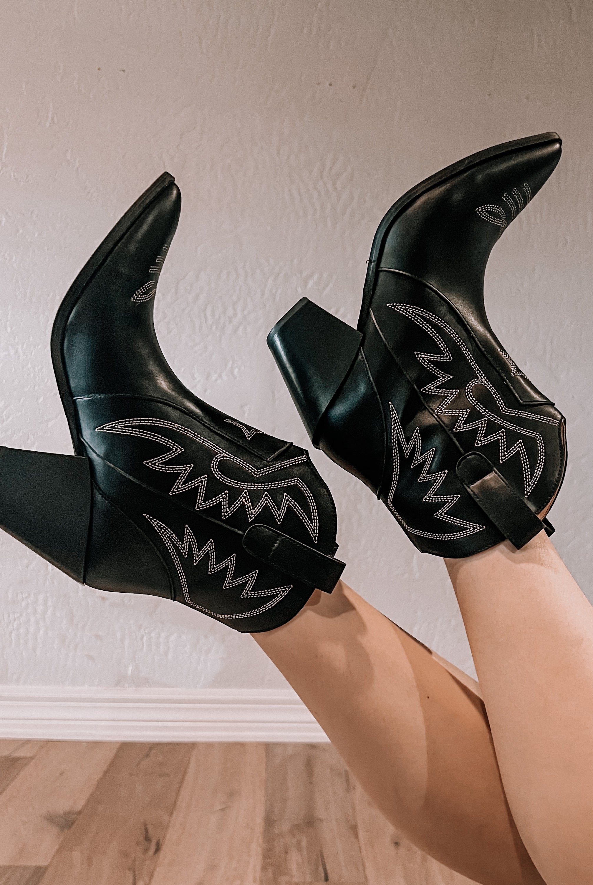 Nina Embroidered Cowgirl Booties-Booties-Krush Kandy, Women's Online Fashion Boutique Located in Phoenix, Arizona (Scottsdale Area)