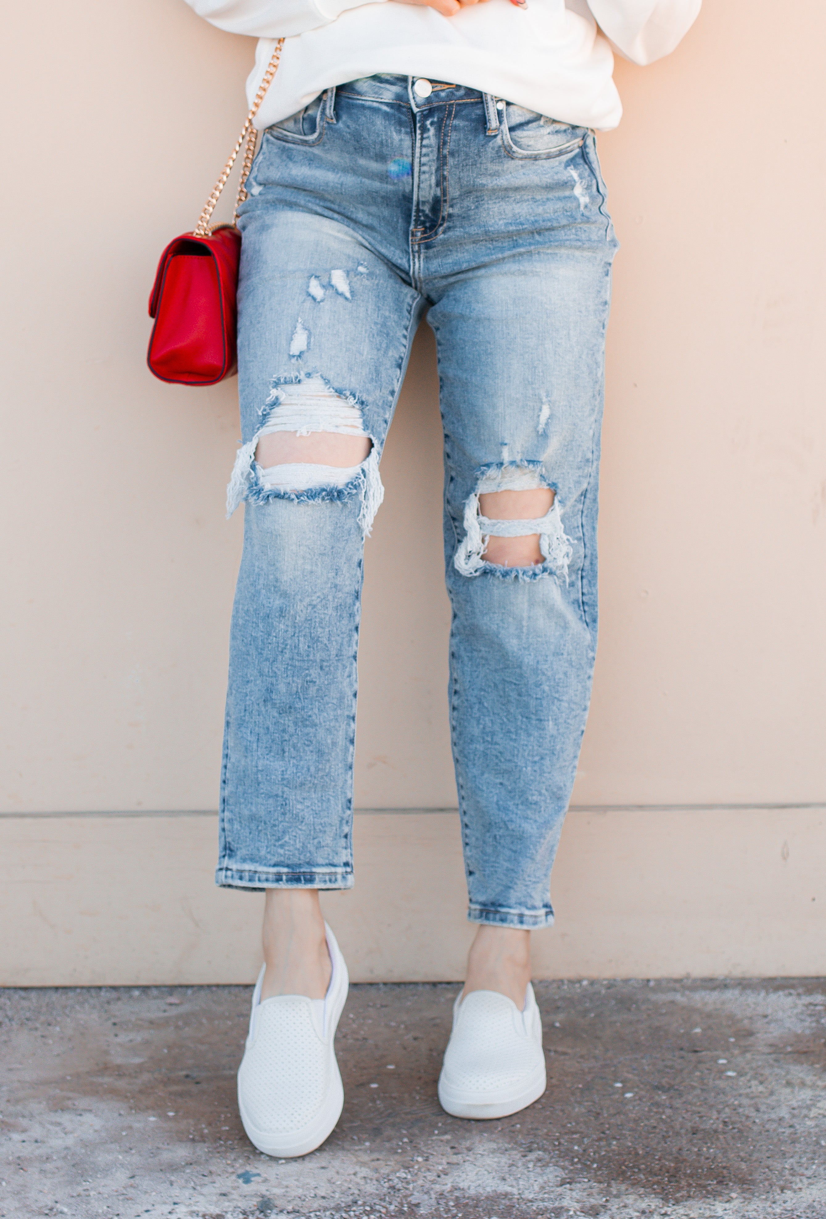 RISEN DENIM | Your New Go To High-Rise MOM Jean | PLUS/REG-Jeans-Krush Kandy, Women's Online Fashion Boutique Located in Phoenix, Arizona (Scottsdale Area)