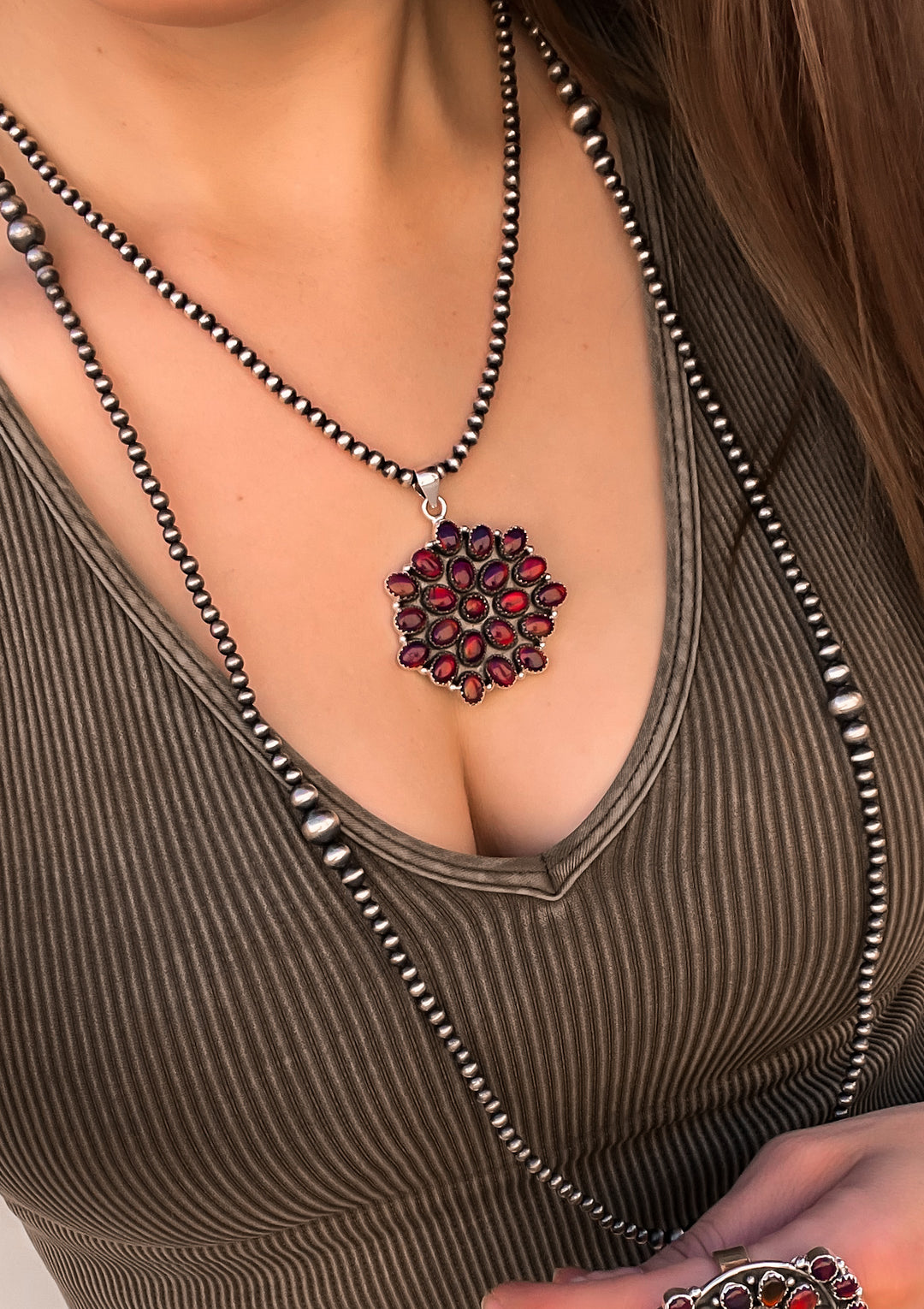 Pomegranate Burst Sterling Silver Necklace | PRE ORDER NOW OPEN!-Necklaces-Krush Kandy, Women's Online Fashion Boutique Located in Phoenix, Arizona (Scottsdale Area)