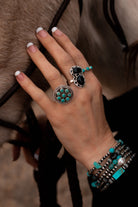 Bloom With Grace Turquoise Ring | KKB-Cluster Rings-Krush Kandy, Women's Online Fashion Boutique Located in Phoenix, Arizona (Scottsdale Area)