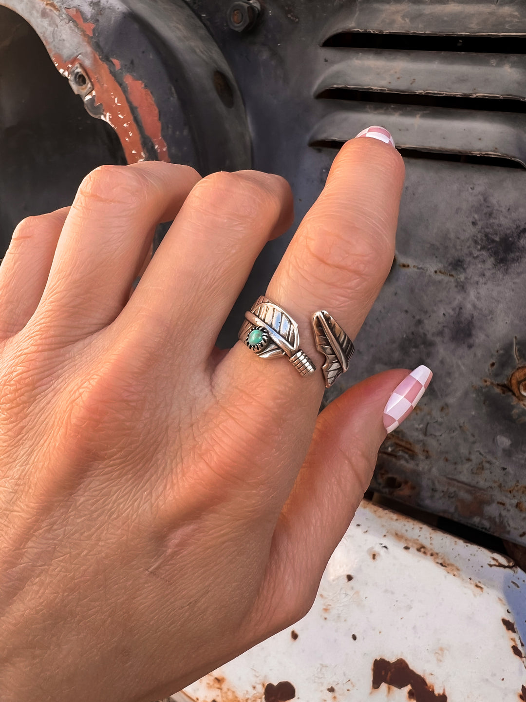 Free Flying Boho Feather Sterling Silver Ring