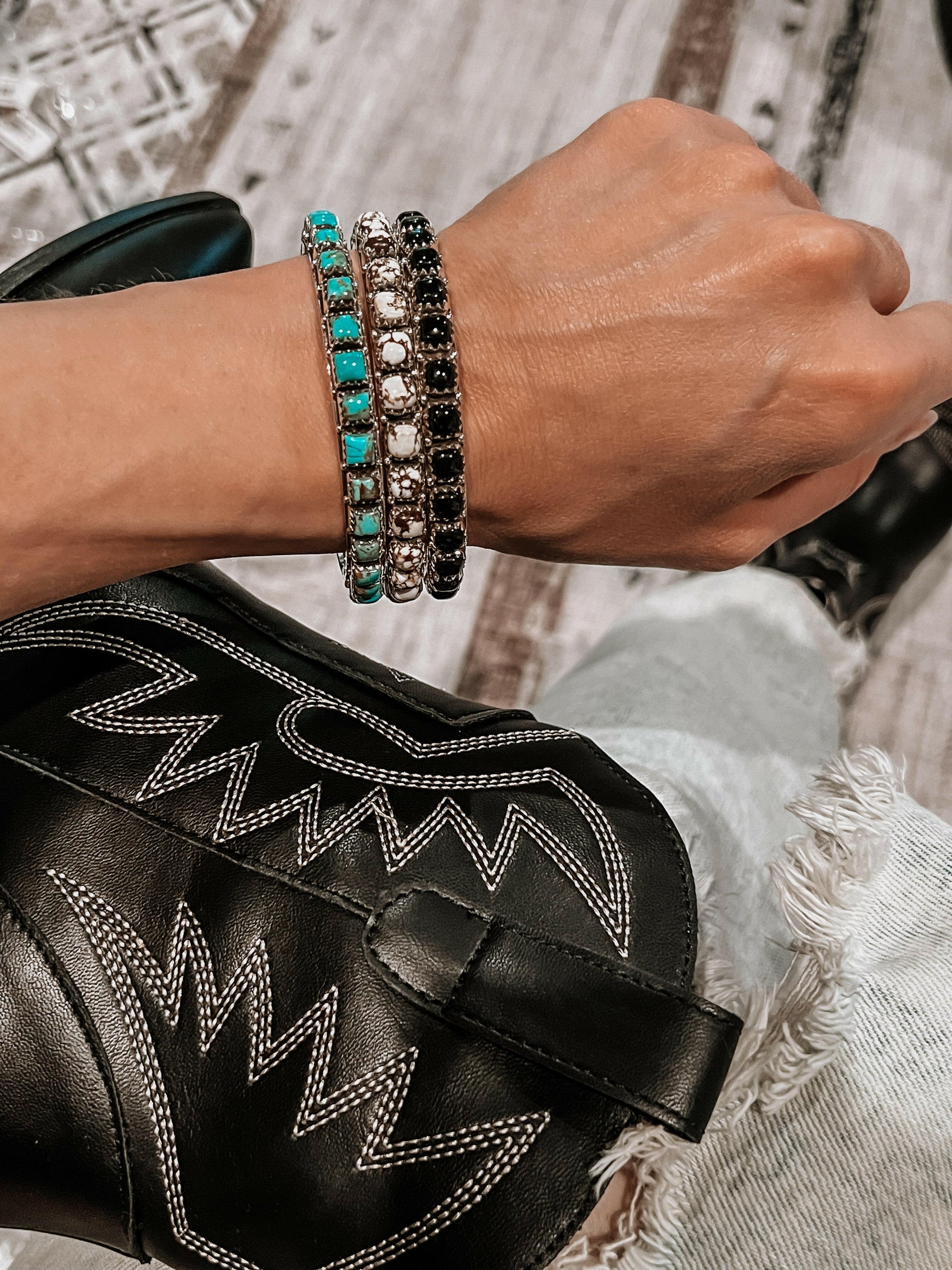 Kristyn's Highly Requested Stone Bangle MADE TO ORDER-Bangle Bracelets-Krush Kandy, Women's Online Fashion Boutique Located in Phoenix, Arizona (Scottsdale Area)