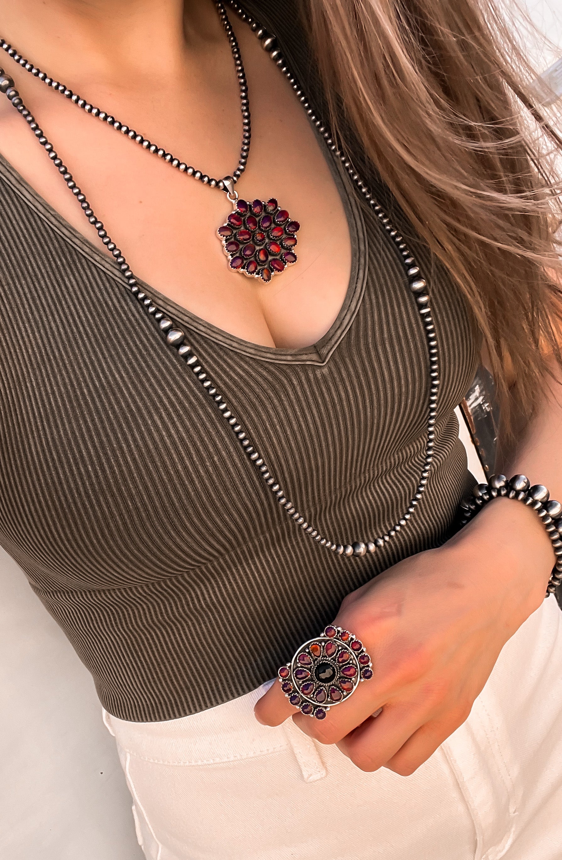 14"-36" Lengths Wild West Graduated Desert Pearl Necklaces | PREORDER NOW OPEN-Necklaces-Krush Kandy, Women's Online Fashion Boutique Located in Phoenix, Arizona (Scottsdale Area)