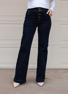 Risen Among The Wildflowers High-Rise Wide Flare Jeans-Jeans-Krush Kandy, Women's Online Fashion Boutique Located in Phoenix, Arizona (Scottsdale Area)