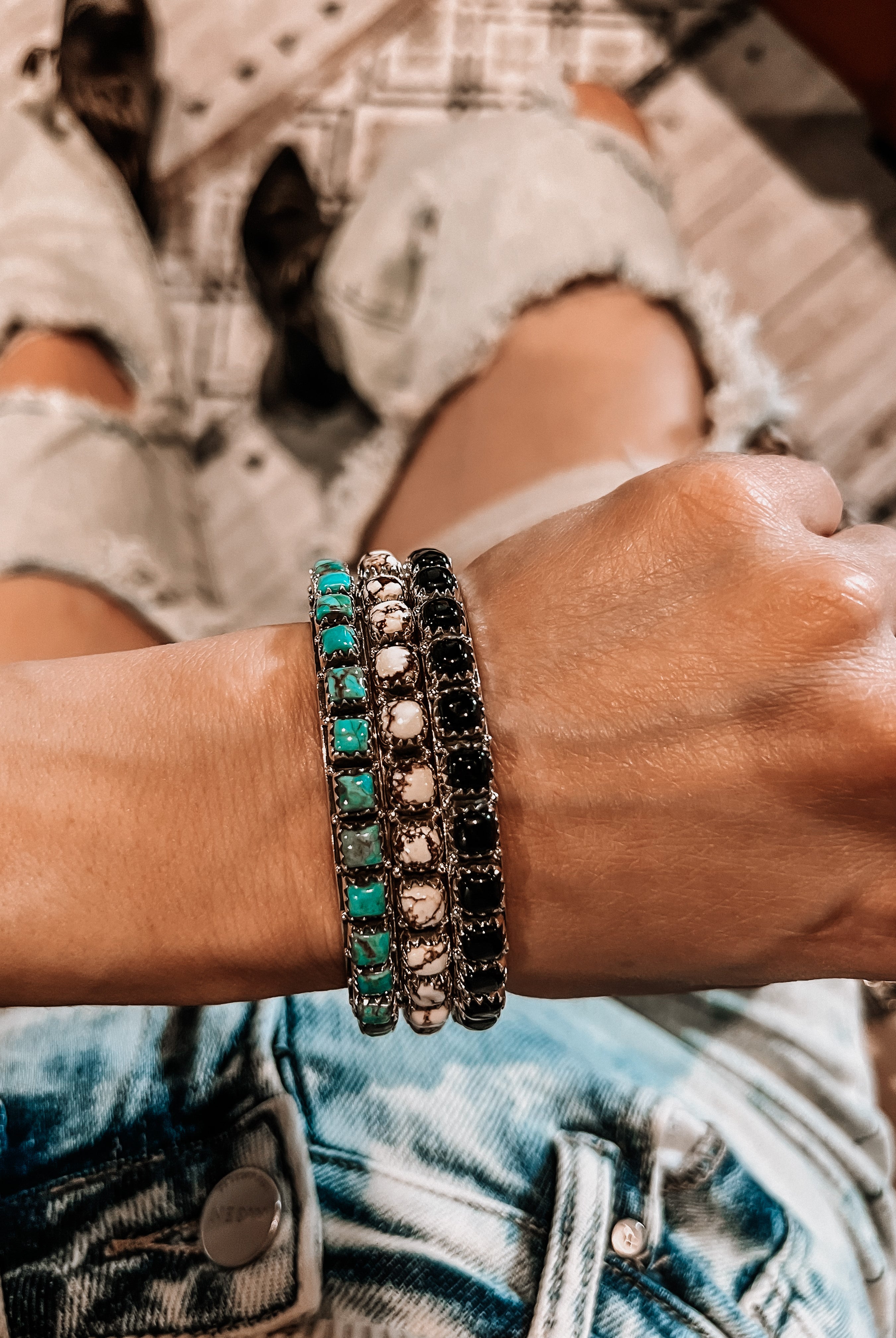 Kristyn's Highly Requested Stone Bangle-Bracelets-Krush Kandy, Women's Online Fashion Boutique Located in Phoenix, Arizona (Scottsdale Area)