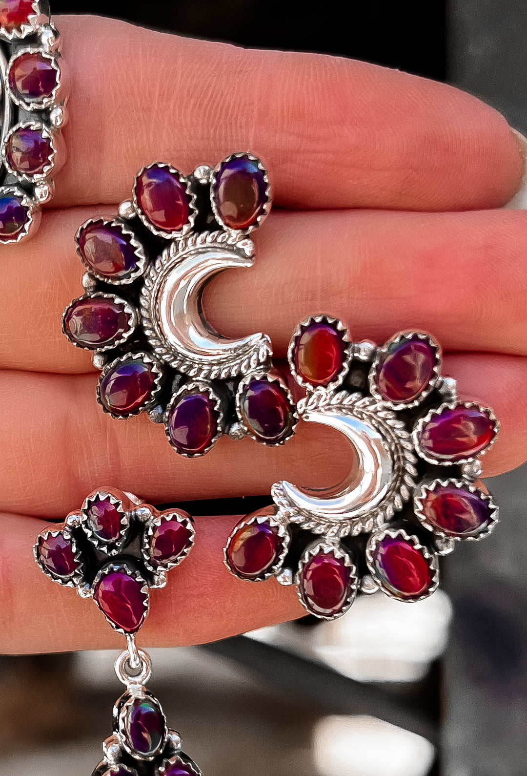 Krush Originals Half-Moon Stone Earrings | Multiple Stone Options-Earrings-Krush Kandy, Women's Online Fashion Boutique Located in Phoenix, Arizona (Scottsdale Area)