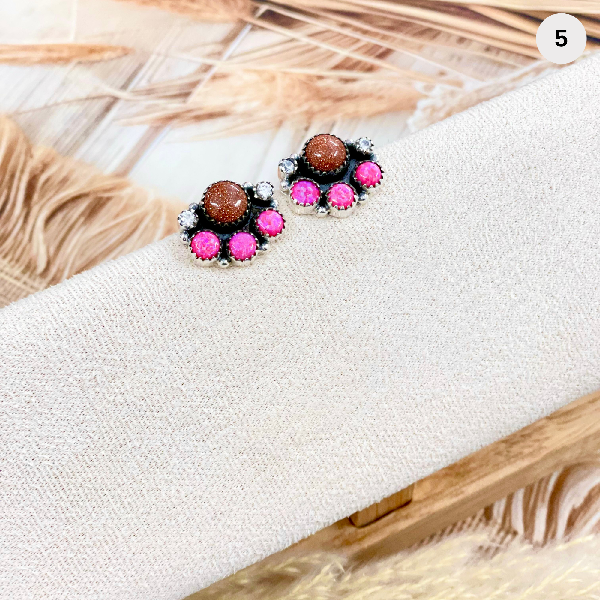 Ultimate Trio Stone Stud Earrings-Stud Earrings-Krush Kandy, Women's Online Fashion Boutique Located in Phoenix, Arizona (Scottsdale Area)