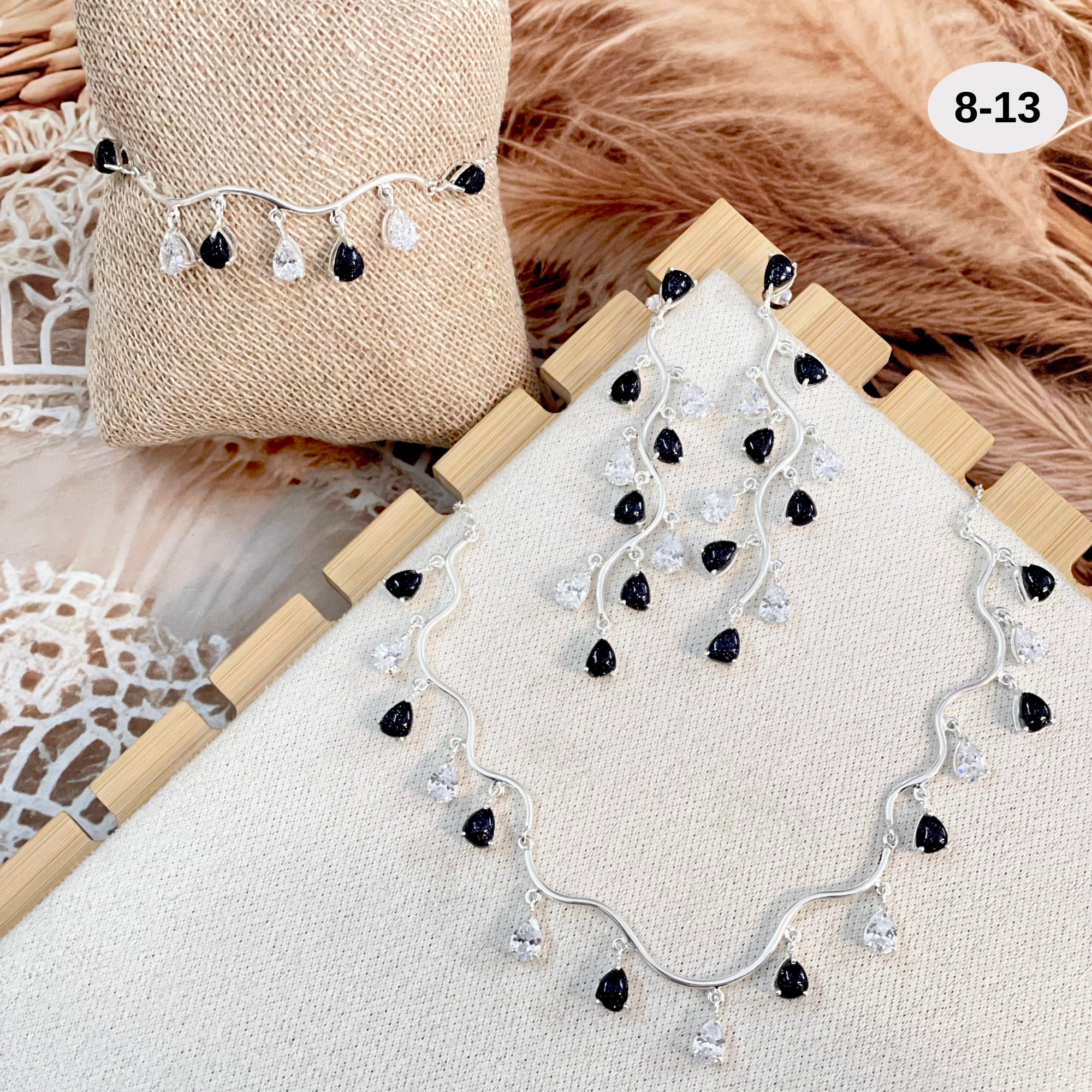 Solstice Serenade Sterling Silver & Stone Set-Necklaces-Krush Kandy, Women's Online Fashion Boutique Located in Phoenix, Arizona (Scottsdale Area)