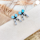 Multi Stone & Crystal Bow Sterling Earrings-Stud Earrings-Krush Kandy, Women's Online Fashion Boutique Located in Phoenix, Arizona (Scottsdale Area)