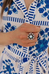 Krystal Krushes Cluster Ring