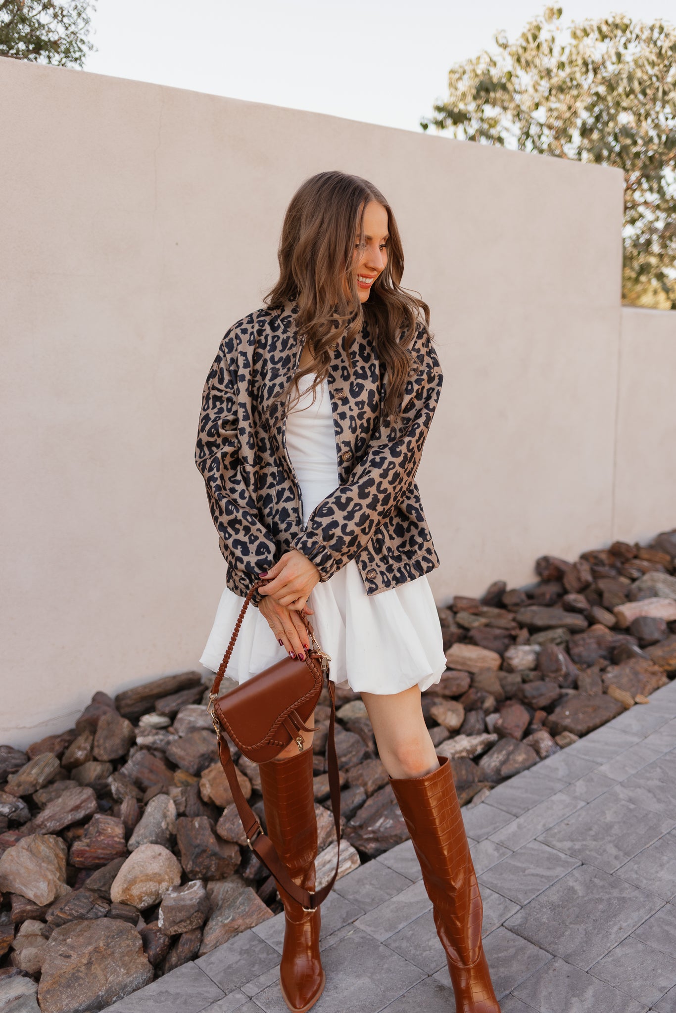 Leopard Bomber Outwear Jacket-Tops-Krush Kandy, Women's Online Fashion Boutique Located in Phoenix, Arizona (Scottsdale Area)