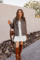 Leopard Bomber Outwear Jacket-Tops-Krush Kandy, Women's Online Fashion Boutique Located in Phoenix, Arizona (Scottsdale Area)