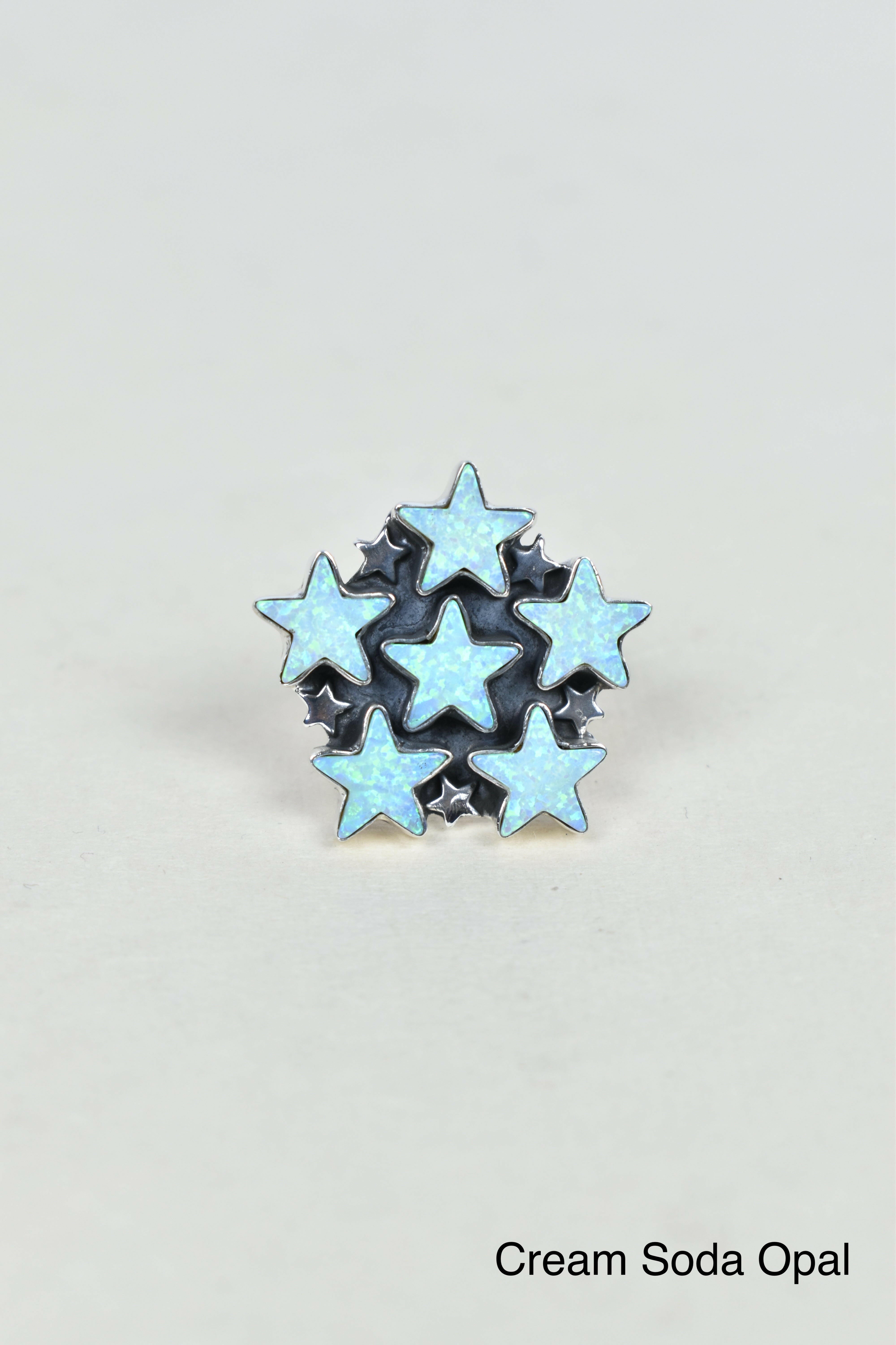 5 Star General Sterling Silver Ring-Cluster Rings-Krush Kandy, Women's Online Fashion Boutique Located in Phoenix, Arizona (Scottsdale Area)