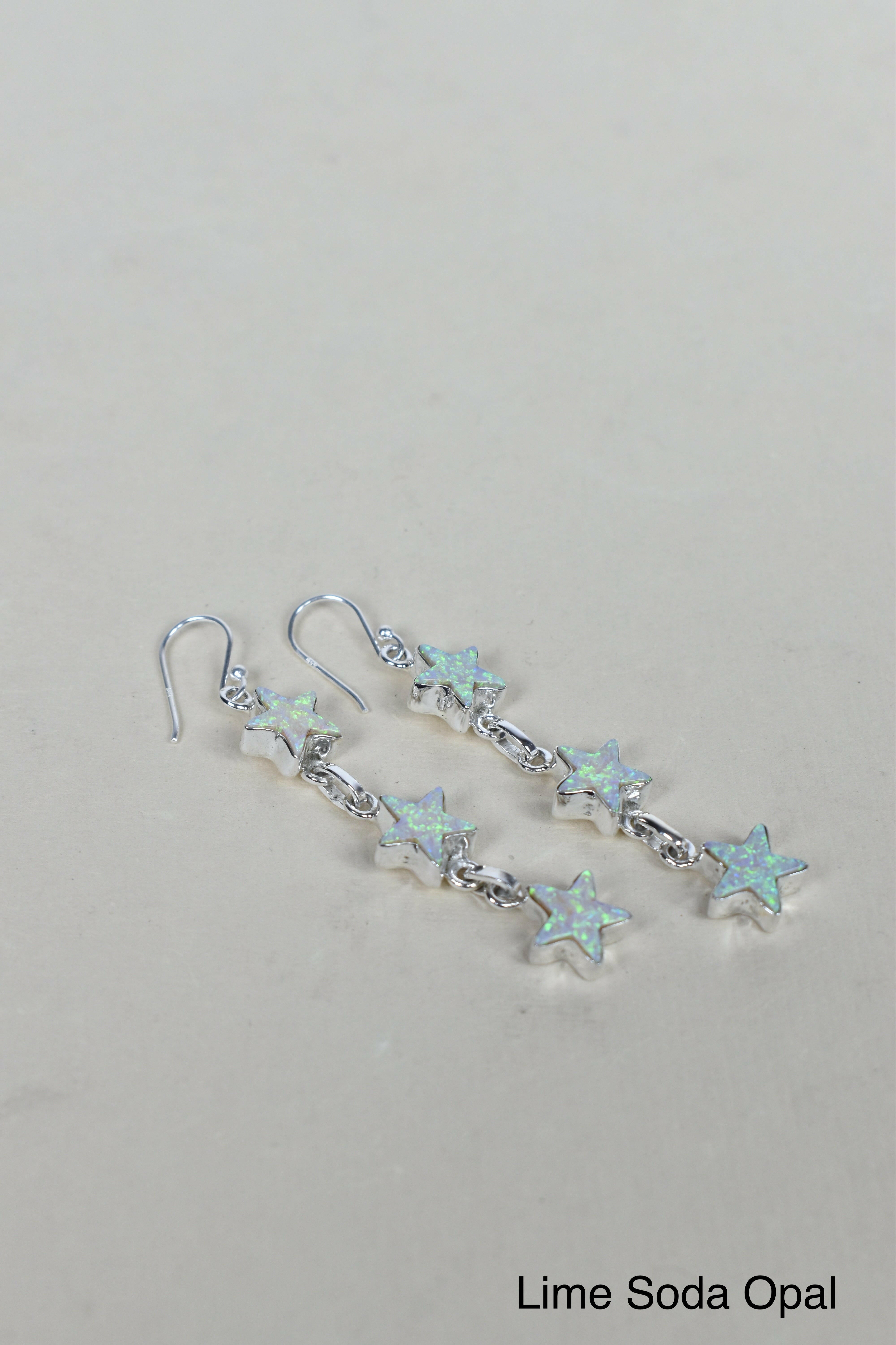 3 Star General Sterling Silver Earrings-Drop Earrings-Krush Kandy, Women's Online Fashion Boutique Located in Phoenix, Arizona (Scottsdale Area)