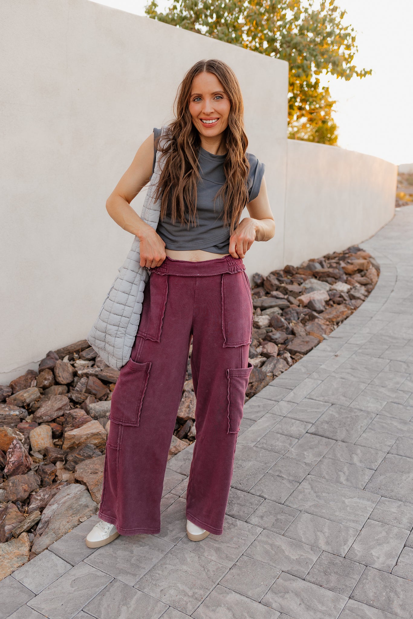 Oversized Utility Sweatpants with Elastic Waistband – Krush Kandy Oversized Utility Sweatpants with Elastic Waistband – Krush Kandy