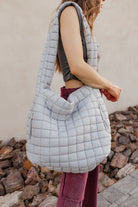Leda Quilted Nylon Puffer Hobo Crossbody Bag-handbags-Krush Kandy, Women's Online Fashion Boutique Located in Phoenix, Arizona (Scottsdale Area)