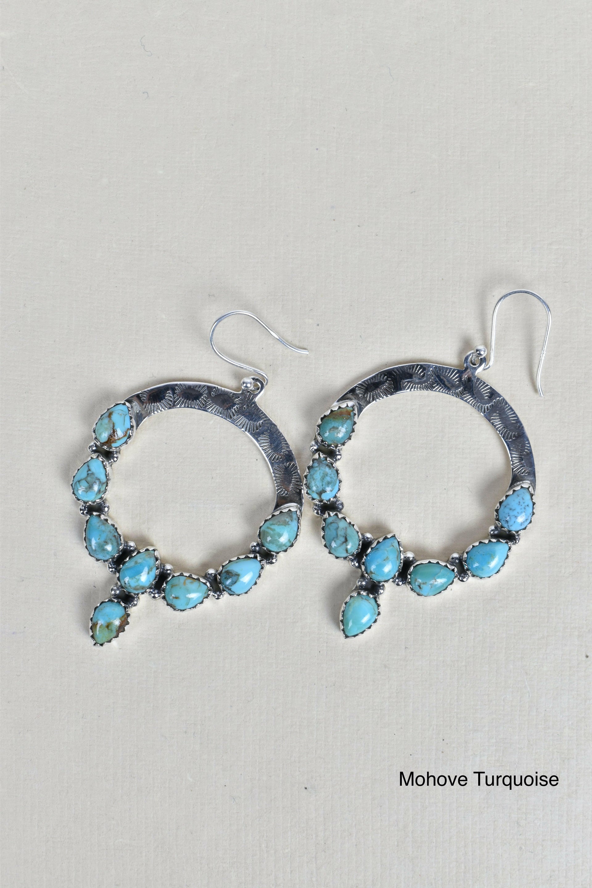 Hammered Hoop & Gemmed Loop Earring-Hoop Earrings-Krush Kandy, Women's Online Fashion Boutique Located in Phoenix, Arizona (Scottsdale Area)