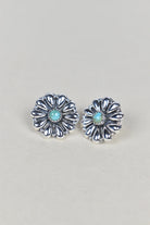 Sterling Silver Daisy Concho Stud Earrings | Multiple Stone Options!-Earrings-Krush Kandy, Women's Online Fashion Boutique Located in Phoenix, Arizona (Scottsdale Area)
