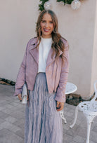 Oversized Faux Suede Biker Jacket-Jacket-Krush Kandy, Women's Online Fashion Boutique Located in Phoenix, Arizona (Scottsdale Area)