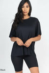 Loose Fit Oversized Bike Short Set| S-2X-2 Piece Outfit Sets-Krush Kandy, Women's Online Fashion Boutique Located in Phoenix, Arizona (Scottsdale Area)