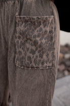 J.HER Mineral Washed Cotton Print Pocket Wide-Leg Flare Pants | S-XL-Pants-Krush Kandy, Women's Online Fashion Boutique Located in Phoenix, Arizona (Scottsdale Area)