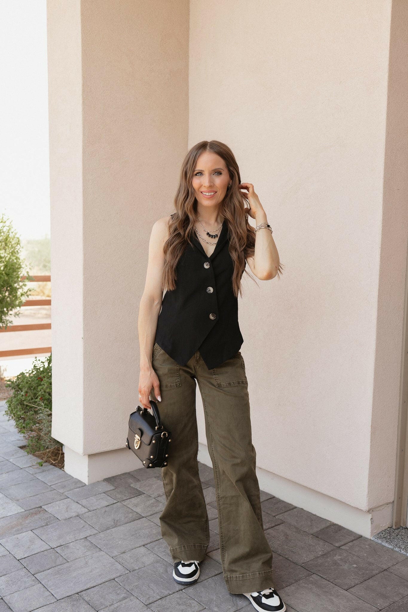 MICA Double Button Wide Leg Denim Jeans-Jeans-Krush Kandy, Women's Online Fashion Boutique Located in Phoenix, Arizona (Scottsdale Area)