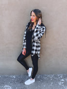 Risen See You Soon Fray Hooded Flannel-Jackets-Krush Kandy, Women's Online Fashion Boutique Located in Phoenix, Arizona (Scottsdale Area)