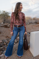 Paisley Print Long Sleeve Top-Tops-Krush Kandy, Women's Online Fashion Boutique Located in Phoenix, Arizona (Scottsdale Area)