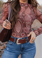 Paisley Print Long Sleeve Top-Tops-Krush Kandy, Women's Online Fashion Boutique Located in Phoenix, Arizona (Scottsdale Area)
