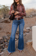 Paisley Print Long Sleeve Top-Tops-Krush Kandy, Women's Online Fashion Boutique Located in Phoenix, Arizona (Scottsdale Area)