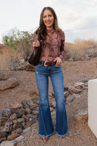 Paisley Print Long Sleeve Top-Tops-Krush Kandy, Women's Online Fashion Boutique Located in Phoenix, Arizona (Scottsdale Area)