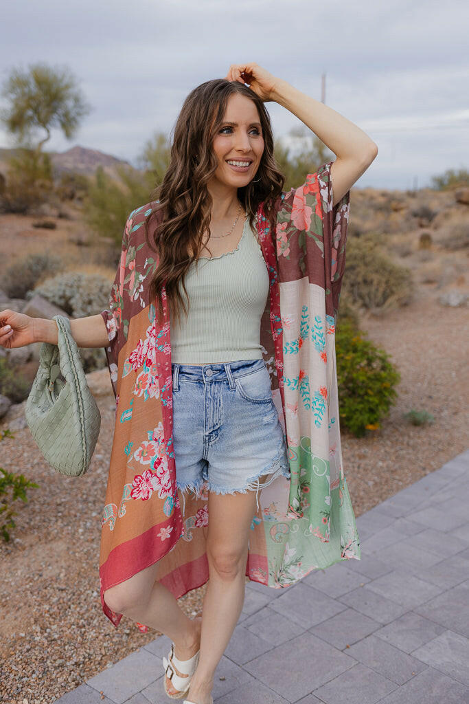 Patchwork Multi Kimono-kimono-Krush Kandy, Women's Online Fashion Boutique Located in Phoenix, Arizona (Scottsdale Area)