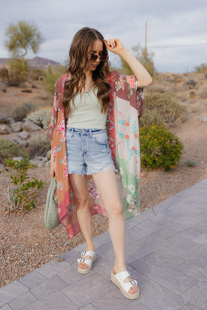 Patchwork Multi Kimono-kimono-Krush Kandy, Women's Online Fashion Boutique Located in Phoenix, Arizona (Scottsdale Area)